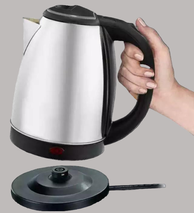Electric Kettle Black & Silver – Stainless Steel, 1.7 L, Fast Boil